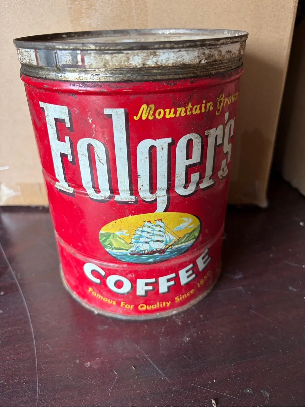 Red Coffee Canister - Classic Brand Collectible